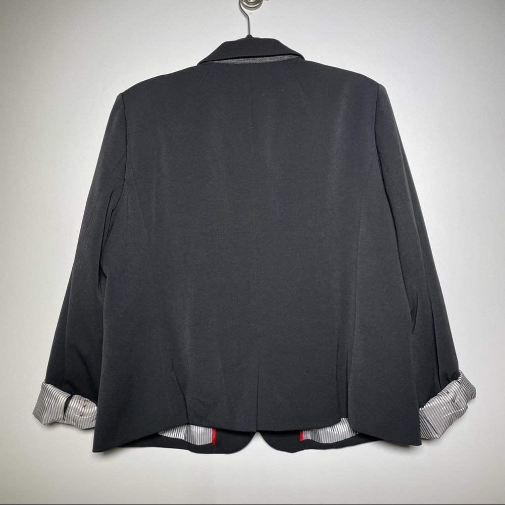 J. Crew Schoolboy Notch Lapel Fully Lined Button Front Blazer In Black Size XXL - Picture 9 of 9